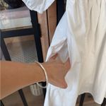 Abercrombie & Fitch Abercrombie Emerson babydoll mini dress Ruched Puff short Sleeve bride bump Photo 5