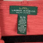 LRL Lauren Jeans Co. Ralph Lauren Hoodie Womens XL Red Lace Photo 3