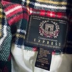 EXPRESS Vintage 90s  Tartan Plaid Wool Blend Padded Shoulder Two Button Blazer Photo 5