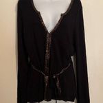 BCBG Max Azria Black Sequined Cardigan Photo 0