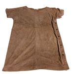 VINTAGE 1970'S ANN TAYLOR BROWN GENUINE SUEDE SHORT SLEEVE SHIFT DRESS (6) Photo 9