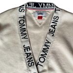 Tommy Hilfiger  Button-Up V-Neck Cardigan Sweater Tommy Jeans Logo Womens Size S Photo 2