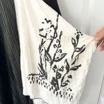 Lee Andersen Art Clothing Black White Lace Painted Floral Lagenlook Dress M USA Size M Photo 4