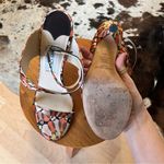 Jimmy Choo Geometric Groovy Print Satin Heels Ankle Wrap Size 39.5 Photo 10