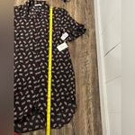 frame denim NWT $425 FRAME 100% Silk Printed Button-Front Ruffle Sleeve Shirt Dress Size XL Photo 12