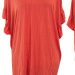 White Birch  coral ruched back top with flutter sleeves, size XL Photo 0