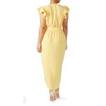 Amanda Uprichard  Martinique Yellow Midi Belted Wrap Dress size 2X Photo 1
