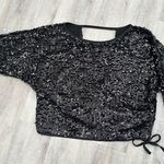 Silence + Noise black sequin blouse Photo 0