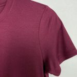 Zyia Active Red Claret Ribbed Crew T Top XS NWT Photo 1