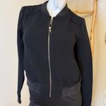 Banana Republic  Black Full Zip Bomber Jacket Women’s Size Small Petite Photo 0