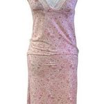 Studio Badgley Mischka Size S Nightgown Floral Print Soft Lace Trim Pink Photo 0