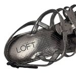 Loft Grey Snakeskin Print Strappy Sandals Summer Vacation Preppy Womens Size 7 Photo 5