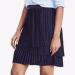 Banana Republic  Layered Pleated Navy Blue Mini Skirt NEW Size 14 Photo 0