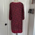 Cut loose floral 3/4 sleeve tunic dress Pink Size L Photo 9