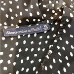 Abercrombie & Fitch Abercrombie Long Sleeve Faux Wrap Polka Dot Mini Dress Black XS Photo 2