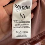 Kensie pink crushed velvet ruffle blouse m Photo 3