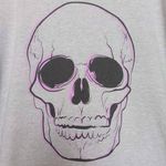 Tultex Oversized Skull Sweatshirt Crew Neck Fleece Gray Graphic Print Size XXL Unisex Photo 3