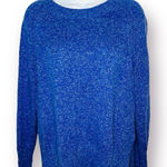 Old Navy  Rib Knit Trim Marled Sweater Crew Neck Royal Blue S Photo 0