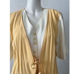 Vintage 80s Joanie W Size 12 Orange Butter Yellow Vest Top Skirt Suit Set Photo 8