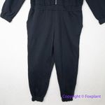Eloquii New!  black fleece zipped front elastic waist jumpsuit, size 18‎ Photo 4