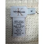 Calvin Klein Jeans Cotton Knit Sweater Women's M Ivory Crewneck Photo 2