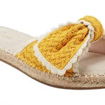 Bandolino Yellow Braylin Bow Tie Scallop Trim Espadrille Slide Sandals NEW Photo 0
