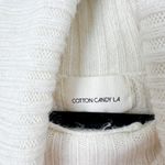 Cotton Candy LA | Turtleneck Ribbed Knit Sweater in Ivory White Size M/L Size M Photo 4