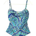 Tommy Bahama  Tankini Women's Swimsuit Top M Teal Blue Tank Swim RELAX Photo 0