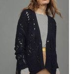 Anthropologie Pilcro Open Stitch Single Button Cardigan XS Blue Photo 0