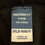 Old Navy  Full PANEL PIXIE MATERNITY PANTS Black Cotton Twill Women’s 14 Photo 10