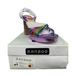Bamboo NWT  STRAPPY MULTI PLATFORM LAVENDER MULTI 5.5 Photo 2