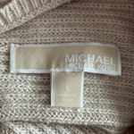 Michael Kors  Sweater Womens Beige Rib Knit Long‎ Sleeve Mock Neck Neutral Large Photo 5