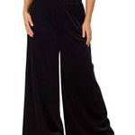 Zenana Outfitters New Black Velour Flare Pants | Size 2X Photo 0