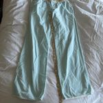 Old Navy Y2K low rise pajama pants green waistband lace edges cute buttons small Photo 6