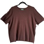 Ralph Lauren Lauren Chocolate Knit Wool Blend Short Sleeve Top Size 3X Photo 1