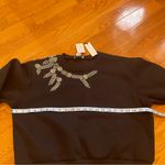 Cupcakes & Cashmere Embellished Rhinestones Sweatshirt in Jersey Black Sz M Size M Photo 10