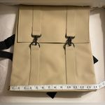 NWT Rain MSN Bag Signature Water Proof Backpack PU Fabric Color: Sand Photo 10