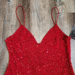 Retrofête Retrofete Billie Sequin Dress in Red Size Large Sleeveless Knee Length NWT Photo 2