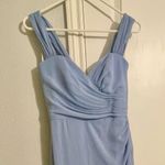 Dessy Collection by Vivian Diamond Blue Maxi Dress Photo 1