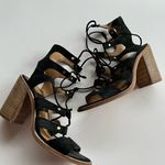 Dolce Vita Black Suede Lace Up Chunky High Heel Sandals Gladiator Womens… Size 7.5 Photo 2