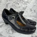 NAOT Womens Low Heel Comfort Mary Jane Size 38/8 Black Leather Round Toe Minimal Photo 0