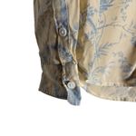 Equipment Femme Cream Blue Silk Floral Print Long Sleeve Button Up Blouse Large Photo 3