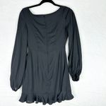 Hello Molly  No Time For Love Dress Size 6 Black Mini Wrap Balloon Sleeve Photo 6