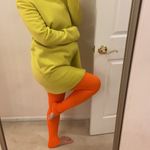 ZARA bright Orange leggings. Xs/s Photo 2