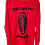 Gildan  Crayon Costume Shirt Long Sleeve Halloween Cosplay Graphic‎ Tee M Photo 0