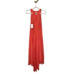 ASTR the Label Victoria Lace-Up Midi Dress Size Small Coral Pink Cutout New Photo 5