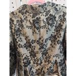 Teri Jon Black Floral Lace Silk Blazer Jacket Womens 14 Elegant Evening Size 14P Photo 4