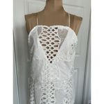 Endless Rose  Strappy-Back Halter Neck White Lace Mermaid Body-con Dress Size L Photo 1