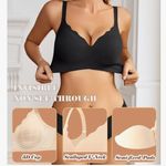 Avidlove  bra seamless xxxl black push up removable padded cups NEW scallop Photo 6