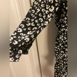 Papaya - Black White Floral Puffy Sleeve Cut Out‎ Dress Photo 5